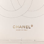 Caviar Quilted Jumbo Double Flap White