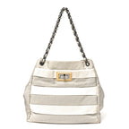 Nylon Quilted 2.55 Reissue Tote White Grey