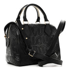 Calfskin Embossed Mini Cube Speedy Black