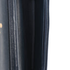 Caviar Quilted Wallet on Chain WOC Navy Blue