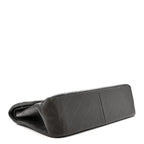 Caviar Quilted Jumbo Double Flap Grey