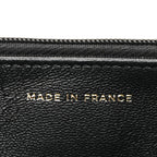 Lambskin Quilted Top Handle Trendy CC Wallet On Chain WOC Black