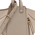 Grained Calfskin Small Hammock Shoulder Bag Light Ghost