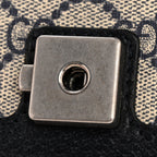 GG Supreme Monogram Textured Dollar Calfskin Small Rectangular Dionysus Shoulder Bag Beige Blue
