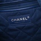 Denim Patchwork Logo Chanel 22 Blue