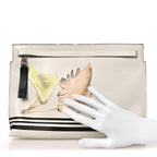 Calfskin Mushroom T Pouch Bag White