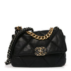 Lambskin Quilted Medium Chanel 19 Flap Black