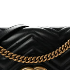 Calfskin Matelasse Medium GG Marmont Shoulder Bag Black
