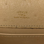 Ostrich Kelly Pochette Clutch Parchemin