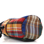 Neoprene Wool Tartan Eye/LOEWE/Nature Chalk Drawstring Bag Multicolor