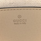 GG Supreme Monogram Textured Dollar Calfskin Web Mini Ophidia GG Handbag Beige Mystic White Oatmeal