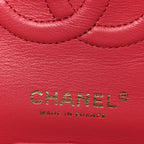 Caviar Quilted Medium Double Flap Pink