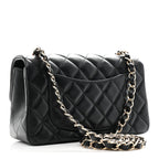 Lambskin Quilted Mini Rectangular Flap Black