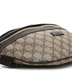 GG Supreme Monogram Belt Bag Dark Brown