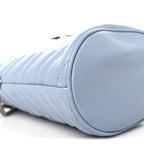 Calfskin Matelasse Mini GG Marmont 2.0 Bucket Bag Porcelain Light Blue