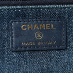 Denim Quilted Chanel 19 Wallet On Chain WOC Blue