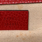 Dollar Calfskin Crystal Web Medium Dionysus Bamboo Top Handle Bag Hibiscus Red Black Diamond