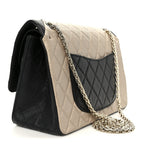 Aged Calfskin Quilted 2.55 Reissue 226 Flap Beige Black