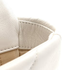 Goatskin Quilted Medium Chanel 19 Flap White