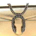 Metallic Calfskin Super Mini Dionysus Shoulder Bag Gold