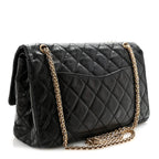 Aged Calfskin Quilted 2.55 Reissue 227 Flap Black
