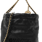 Shiny Caviar Quilted Monochrome Mini Chanel 22 Black