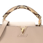 Taurillon Snakeskin Capucines BB Galet