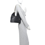 Washed Denim Quilted Small Chanel 25 Handbag Black