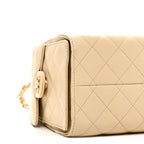 Caviar Quilted Small Chanel 25 Handbag Light Beige