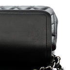Lambskin Quilted Jumbo Double Flap Black