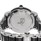 Stainless Steel Ceramic Diamond Bezel 38mm Classic Quartz Watch Black