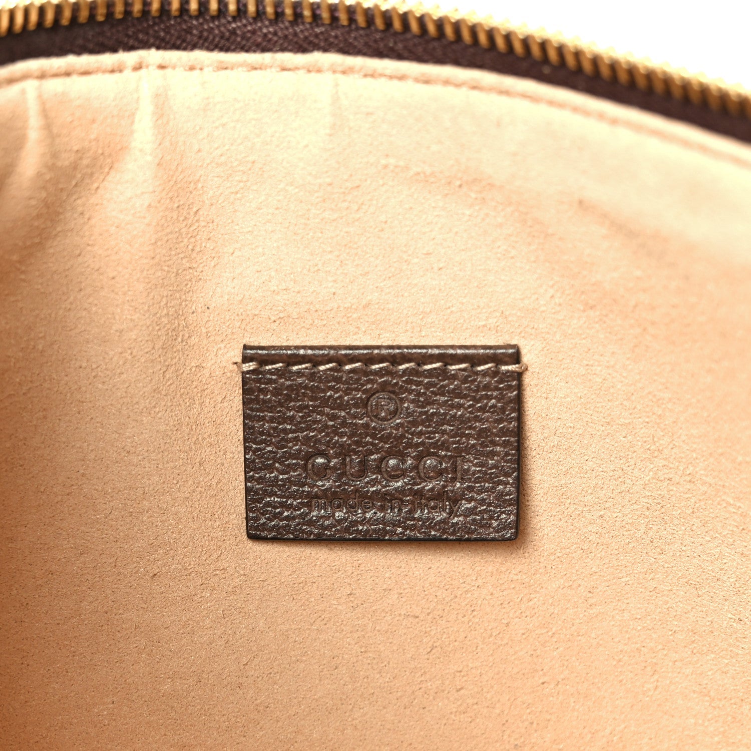GG Supreme Monogram Large Ophidia Pouch Clutch Brown
