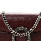 Dollar Calfskin Crystal Super Mini Dionysus Shoulder Bag Vintage Bordeaux Black Diamond