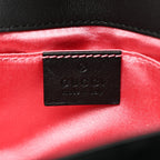 Velvet Matelasse Mini GG Marmont Shoulder Bag Black