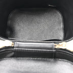 Lambskin Quilted Trendy Vanity Case Black