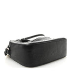 Pebbled Calfskin Studded Small Soho Disco Bag Black