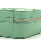 Caviar Quilted Medium CC Filigree Vanity Case Green