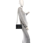 Lambskin Quilted Mini Square Flap Black