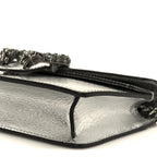 Metallic Calfskin Super Mini Dionysus Shoulder Bag Silver