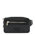 Soft GG Supreme Monogram Web Belt Bag Black Grey