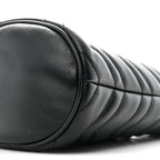 Calfskin Matelasse Mini GG Marmont 2.0 Bucket Bag Black