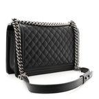 Caviar Quilted New Medium Boy Flap Black
