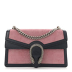 Lanzo Stretch Cord Azalea Calfskin Small Dionysus Shoulder Bag Pink Blue