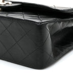 Lambskin Quilted Small Double Flap Black