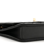 Lambskin Quilted Trendy CC Wallet On Chain WOC Black