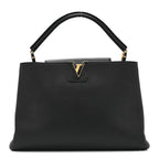 Taurillon Capucines MM Black Fuchsia