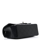 Lambskin Quilted Mini Rectangular Flap Black