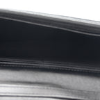 Lambskin Resin Quilted Wallet On Chain WOC Black