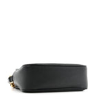 Pebbled Calfskin Small Soho Disco Bag Black
