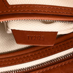 Polished Saddle Calfskin Marlo 12 Tote Bag Acero